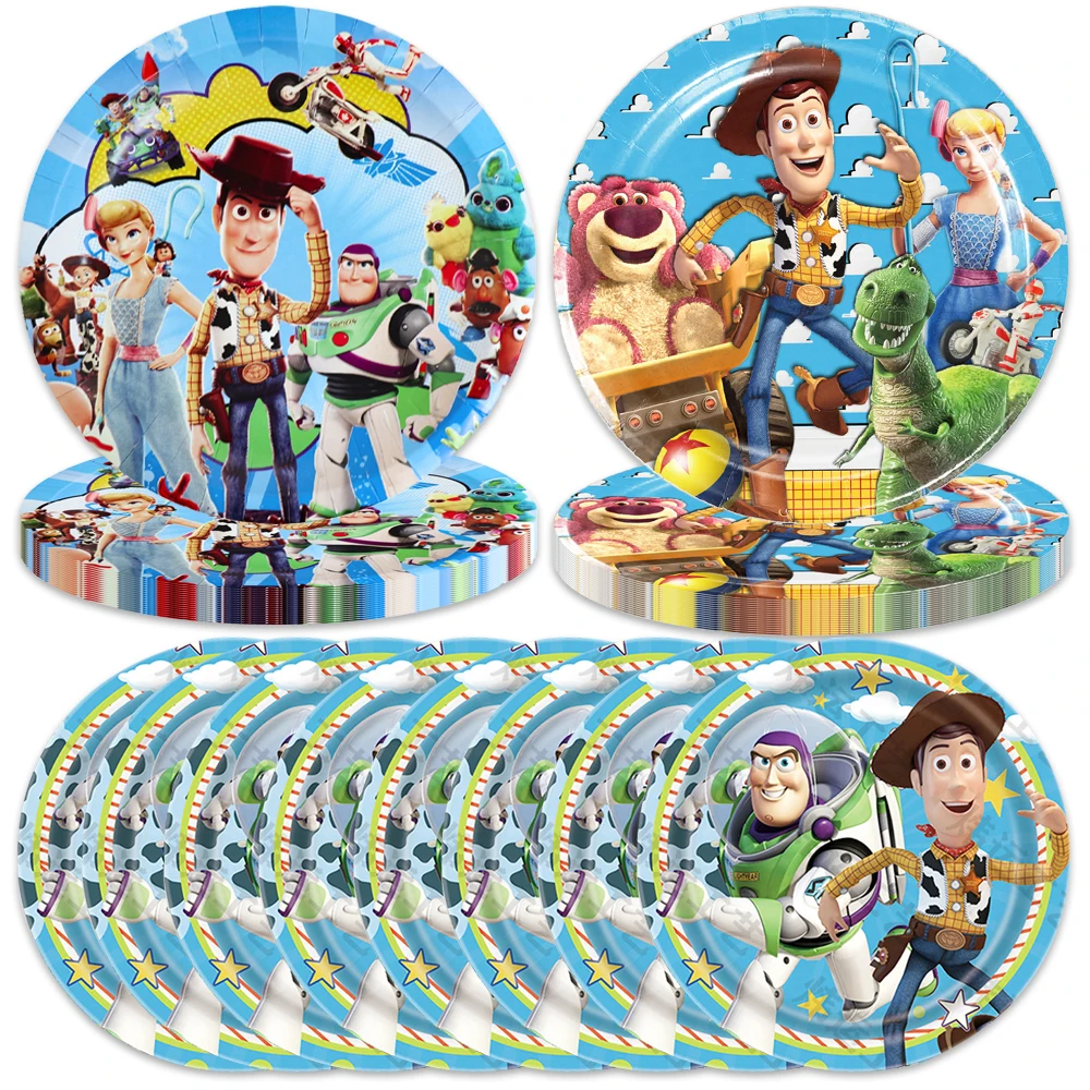 

10 шт./партия, одноразовые бумажные тарелки для детского дня рождения