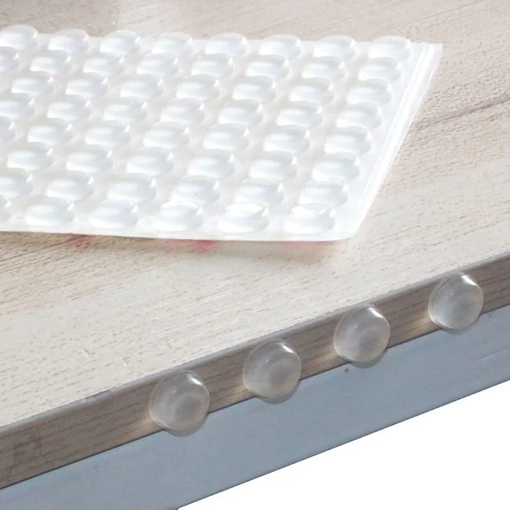100Pcs self adhesive door stopper rubber damper cabinet bumpers silicone furniture pads cushion protective pads