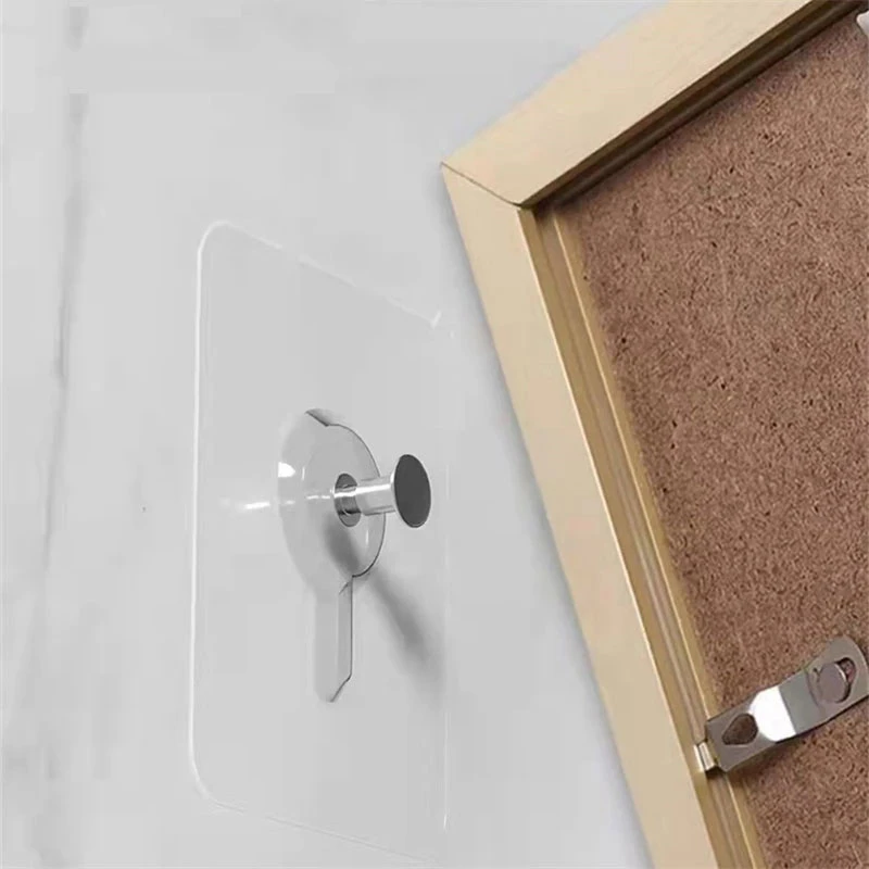 Description Picture 4 of itemPVC Strong Adhesive Nails Hook Transparent Kitchen Bathroom Screw Hook Hanger Wall Poster Waterproof Durable Multi-Purpose Hooks