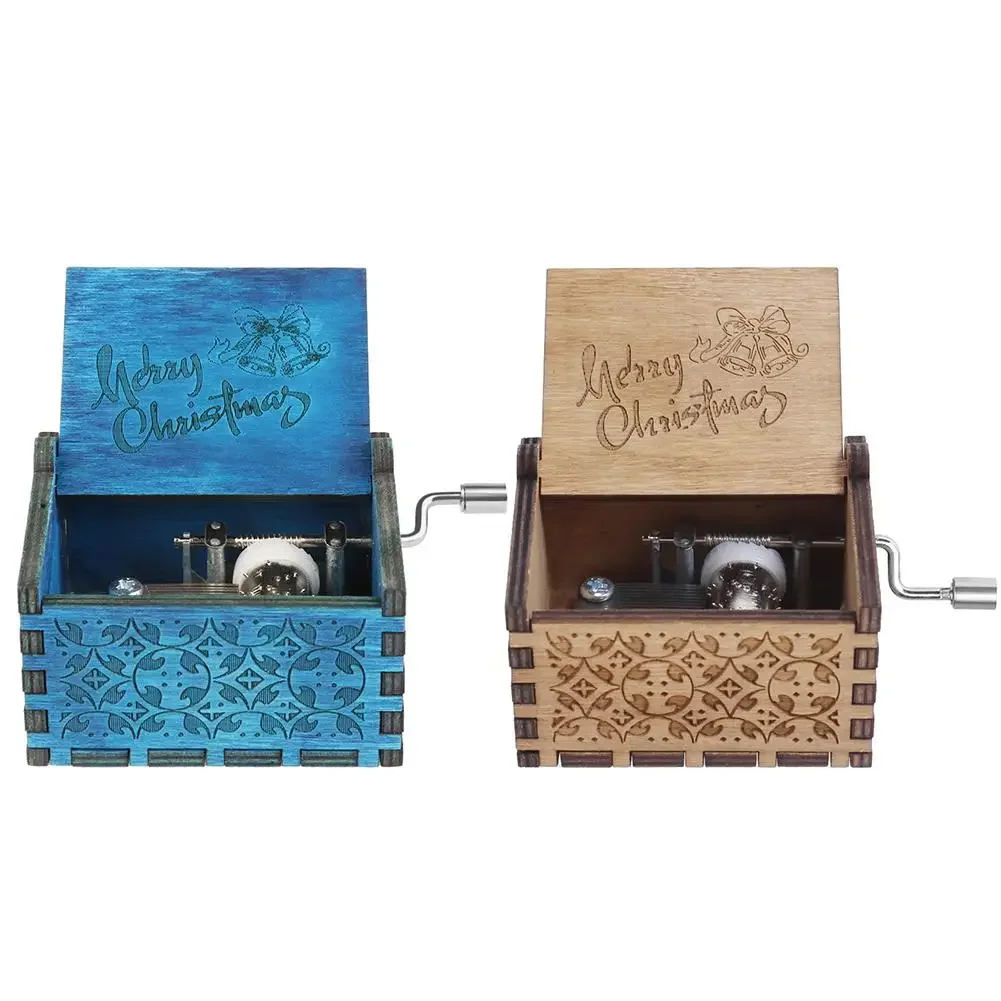 Wooden Hand Crank Music Box Bohemian Rhapsody Theme You Are My Sunshine Music Box Musica Theme Birthday Christmas Gift 5