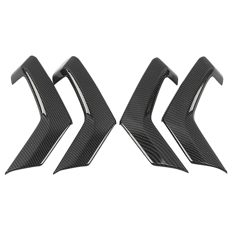 In Fibra Di Carbonio Car Interior Door Handle Cover Trim Door Bowl Stickers Decorazione Per T-Roc Troc 2017-2020 Accessori
