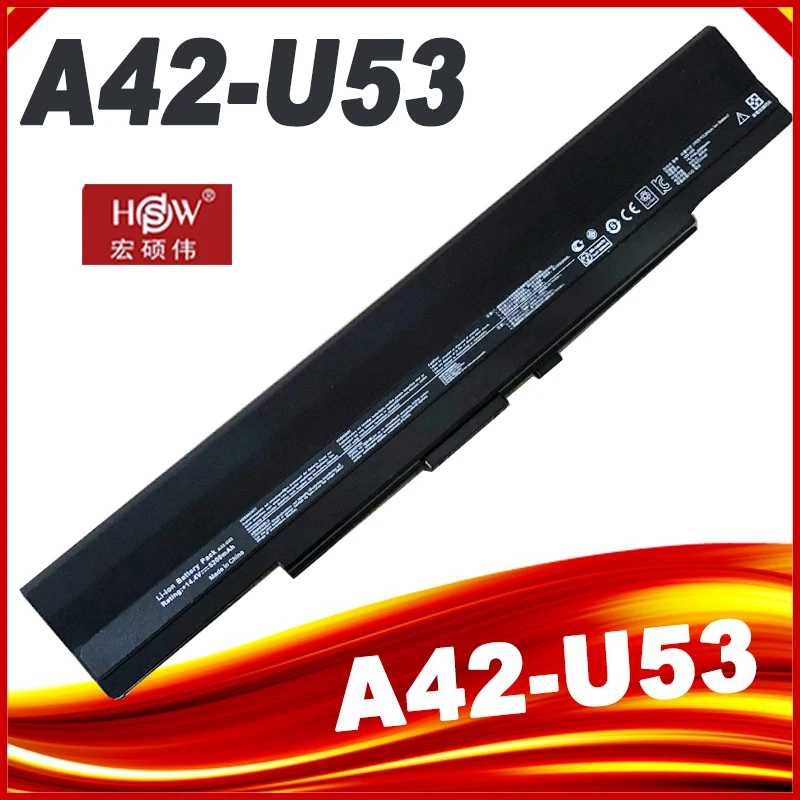 Células 14.8v Bateria para Asus A42-u53 A42-u43 U42 U42f U42j U42jc U42s U42sd U43 U43s U43sd U52 U52f U52j U52jc U53 U53s U53sd