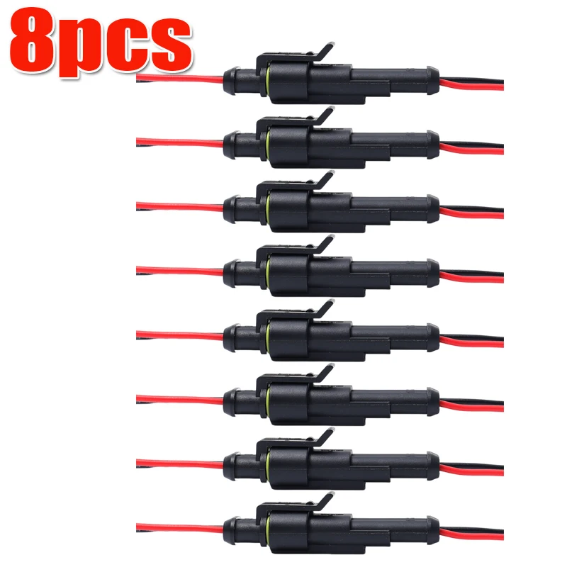Waterproof 2-Pin Automotive Electrical Connector Kit for LED and Marine Applications