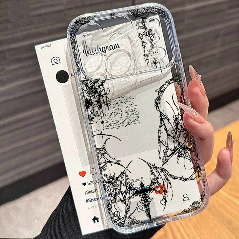 Trendy Dark Gothic Cross Mark Phone Case