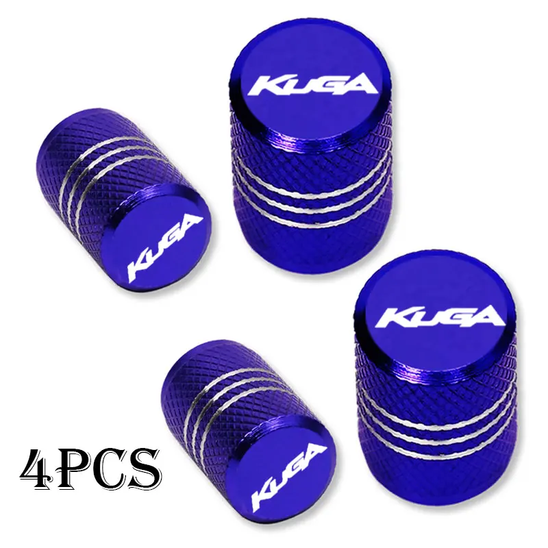 Car Wheel Tire Valve Caps Tyre Stem Covers Airdust Waterproof For Ford Kuga Auto Accessories