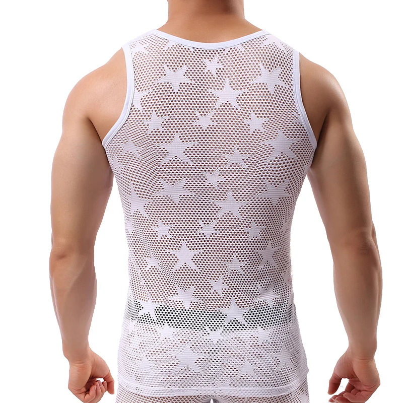 Men's Breathable Mesh Tank Top | Sleeveless Bodybuilding Shirt | Men's Fitness Vest mens mesh see thru underwear