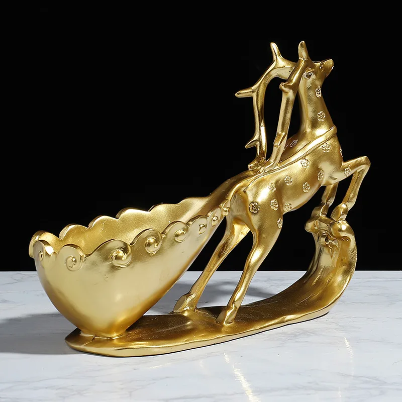 

Скульптура в европейском стиле с изображением золотого лося, креативная Винная стойка в виде оленя, поделки для гостиной, книжного шкафа, офиса, украшение в виде животных, украшение для дома