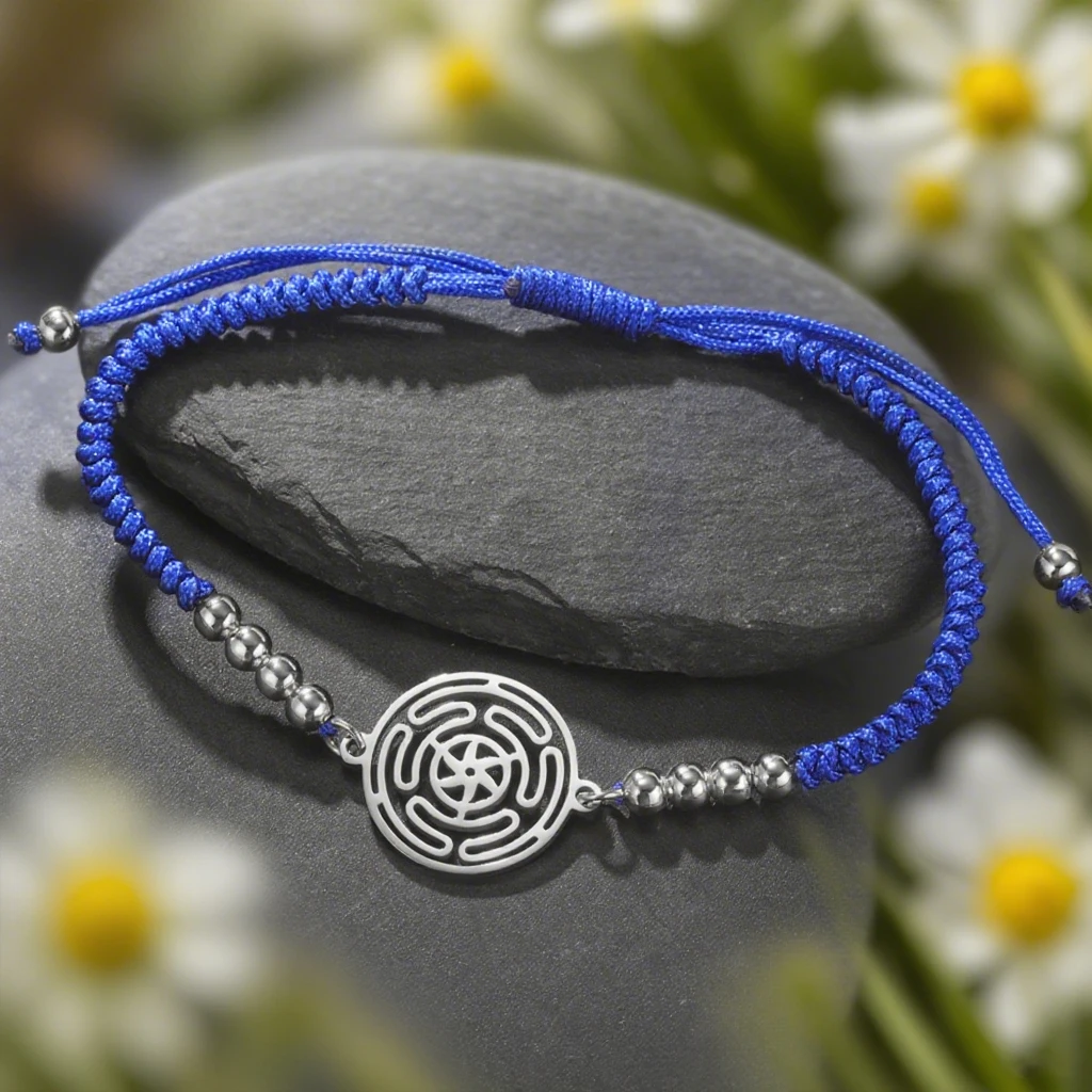 Dawapara Rad des Hekate-Armbands, Wicca-Göttin, antiker griechischer Segen, Schutz, Wohlstandssymbol, Edelstahlschmuck – Detail 17