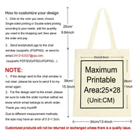 Bricolage personnel personnalisé sac fourre-tout Shopping ajouter votre Logo imprimer conception originale mode voyage toile sacs à bandoulière femmes sacs à main 3