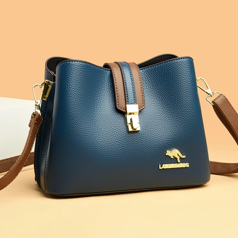Designer Casual Leder Rindsleder Hohe Kapazität Schulter Umhängetaschen für Frauen 2022 Die Neue Handtaschen_voghion.com
