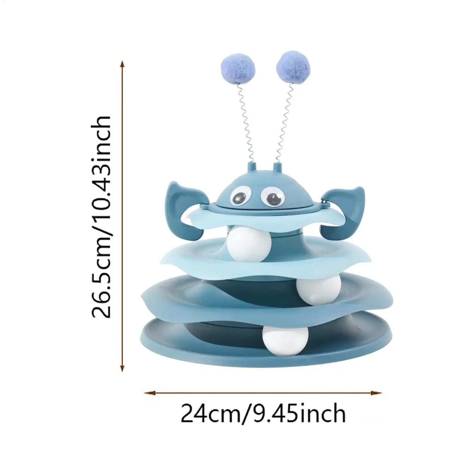 Interactive Toys For Cats 3-Level Teaser Cute Fun Indoor Cat Toys Interactive Games For Kitten Enrichment Stimulation Exercise