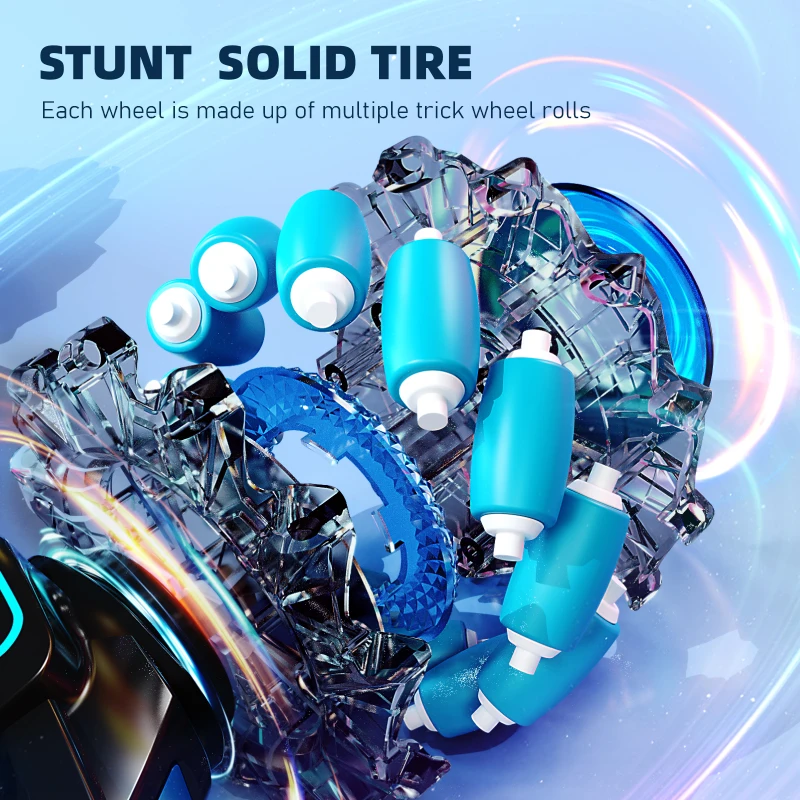 RC Stunt Car Remote Control Car Watch Hand Gestures 4WD 360° Rotating Off-road Climbing Exhaust Blowtorch Music Toy For Children 3
