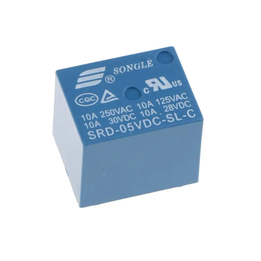 10 Pieces SRD 05VDC SL C 5Pin Power Relay 5V DC SPDT PCB Type Blue 10 Pieces SRD 05VDC SL C 5Pin Power Relay 5V DC SPDT PCB Type Blue