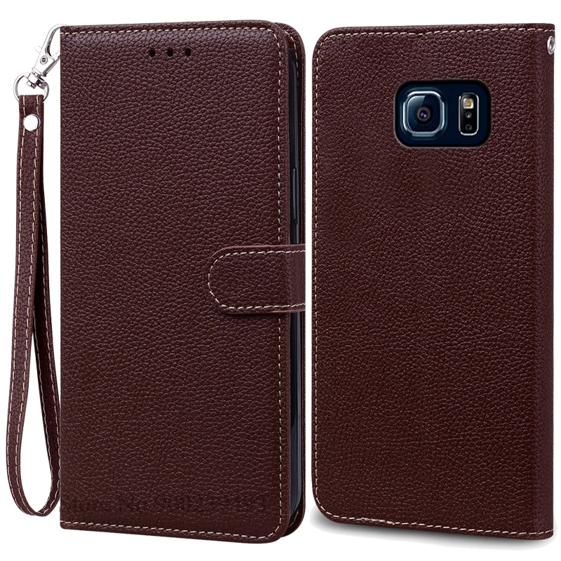 Luxurious Leather Flip Wallet Case for Samsung Galaxy S6 Series - Premium Protection and Style