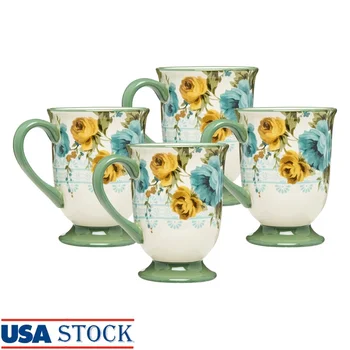 Floral Coffee Mug Set