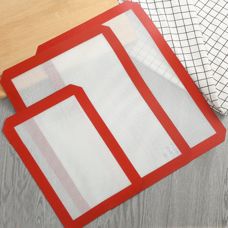 Non-Stick Silicone Baking Mats Cookie Pad Rolling Dough Mat High Temperature Resistant Glass Fiber Oven Mat Batter Flour Fondant