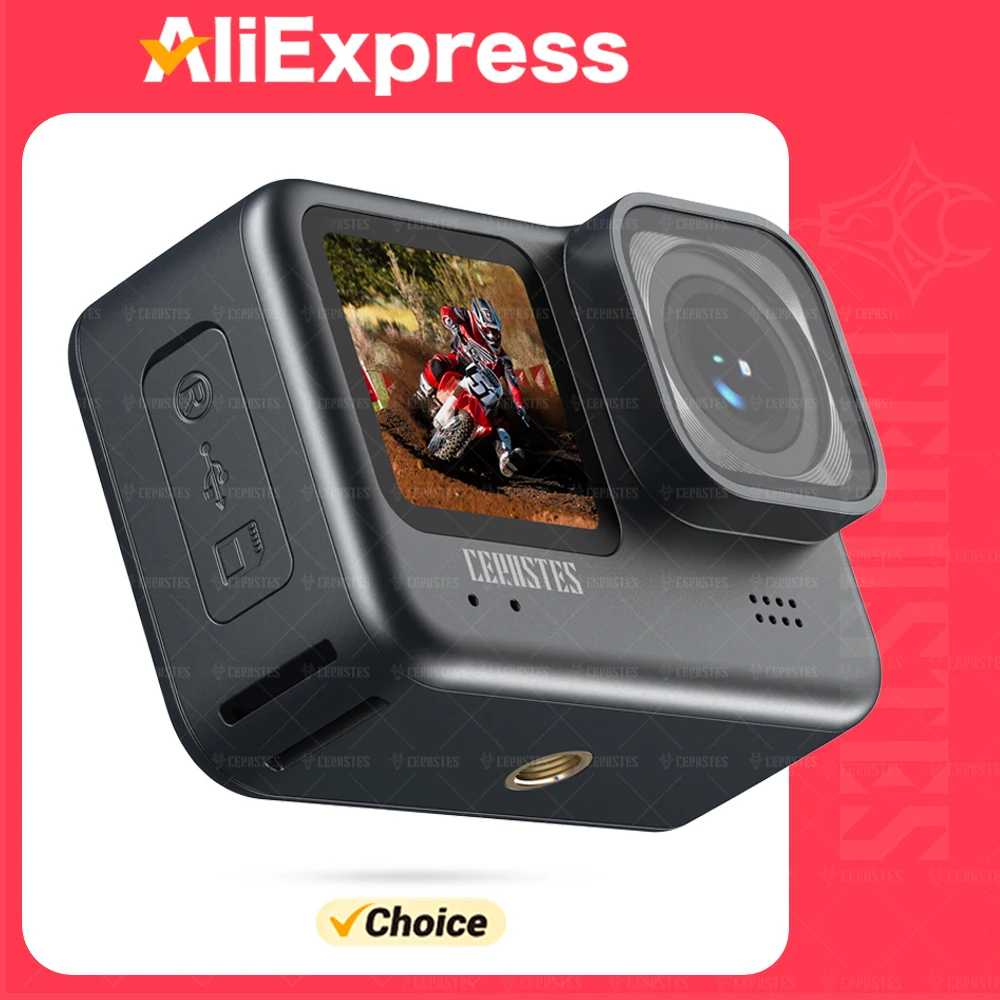 CERASTES V11 4K 5K WiFi Anti-shake Action Camera Go With Remote Control Screen Waterproof Sport Camera pro drive recorde