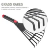 Leaf Rake Plastic Rake Gardening Rake Tool Small Garden Rake with Handle Lawn leveling 5