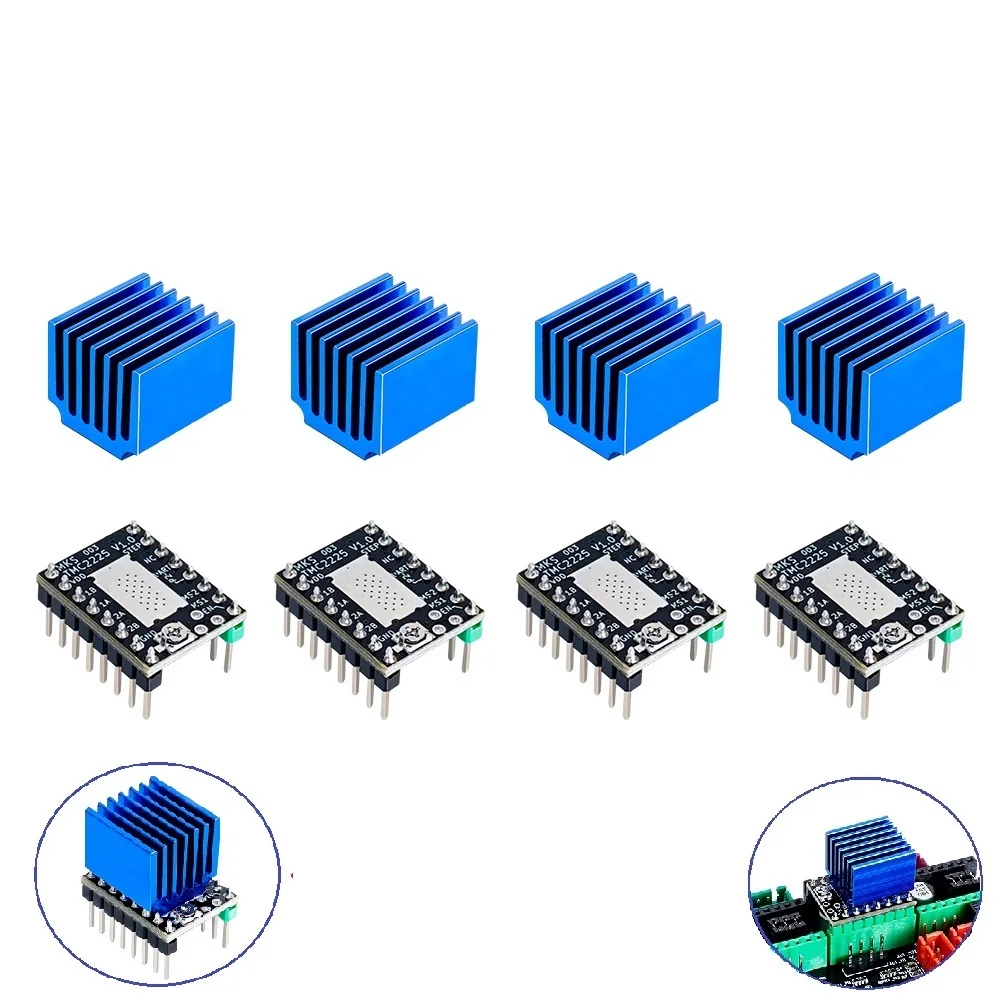 SGen_L 용 매우 조용한 3D 프린터 부품, TMC2225 스테퍼 모터 드라이버, TMC2208 TMC2209 교체, RAMPS 총 5 개