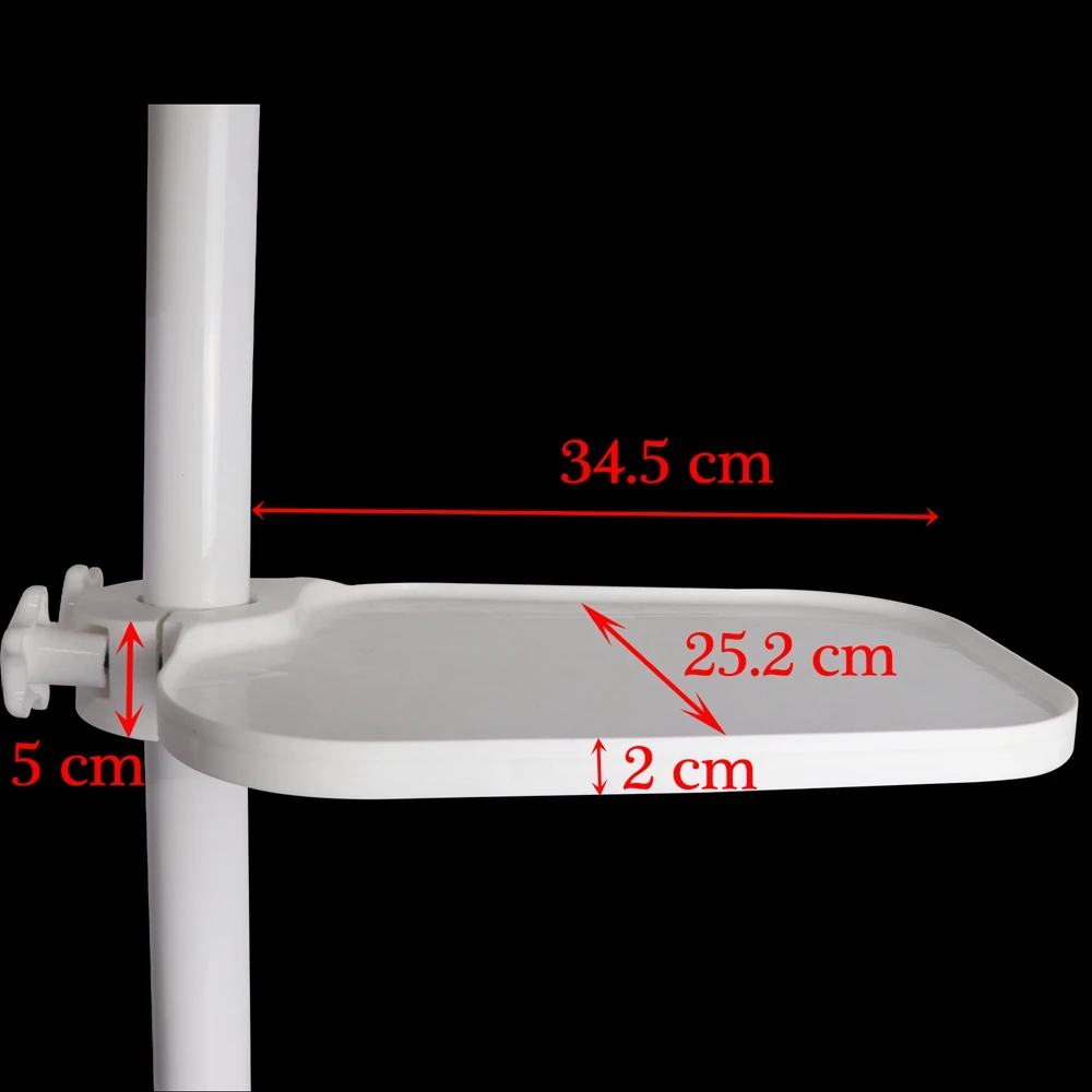 Dental Chair Scaler Tray Parts Rotatable Plate Post Mounted Shelf Tray Table Dentistry Lab Accessories Instruments