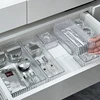 4/7PCS Acrylic Desk Drawer Organizers Set Clear Cosmetic Storage Box Makeup Organizer Transparent Storage Bin Bathroom Organizer 1