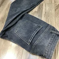Pantalones vaqueros azules y grises de alta calidad para hombre, pantalones elásticos ajustados coreanos de marca de moda de alta gama para hombre, ropa de diseñador para novio 5