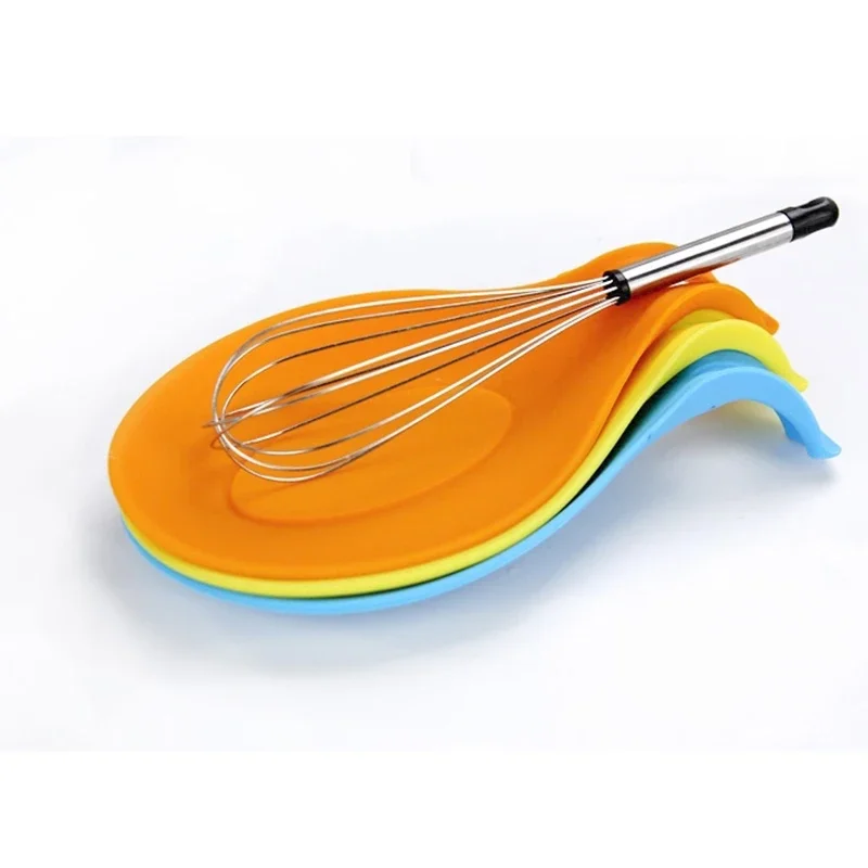 Spoon Holder Rack Kitchen Accessories Organizer Gadgets Silicone Multipurpose Spoon Rest Mat Holder for Tableware Kitchen Items Dish Rack