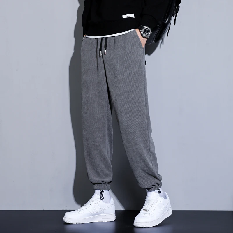 

2023 Men's Trousers Corduroy Fashion Casual Pants Solid Color Breathable Loose Shorts Leggings Streetwear Sweat Pants M-5XL
