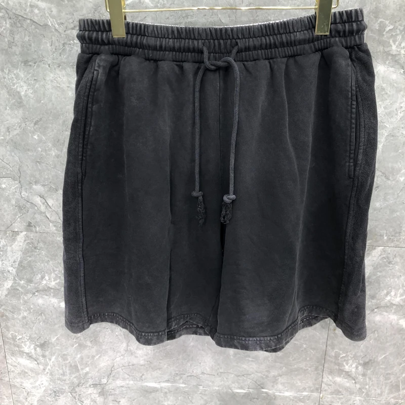 Men's Shorts Summer New Essentials Washed Heavyweight 380GSM Cotton Solid Color Hip Hop Loose Oversize High Quality Shorts Male