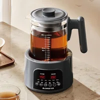 Bouilloire Électrique Intelligente 1,5 L, Théière Vapeur Multifonction, Pot de Santé à Température Contrôlée, Théière en Verre pour Bureau, Fonction Maintien au Chaud Automatique 1