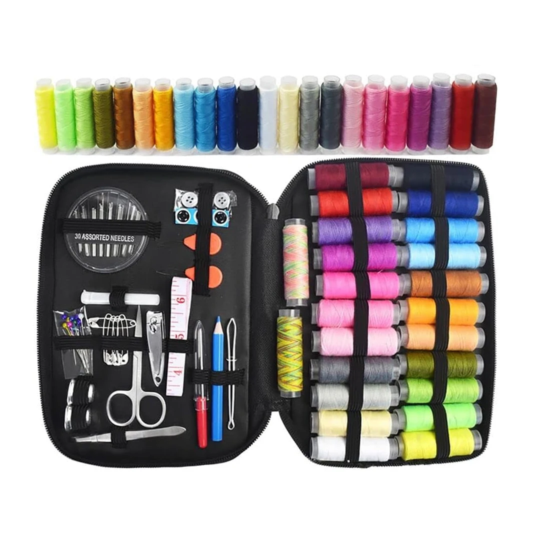 바느질 키트 DIY 다기능 바느질 상자 세트, 여행 바느질 키트, 바늘 실 보관 가방, 손 바느질 자수
