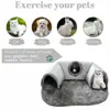 Warm Non-Slip Base Cat Tunnel Bed U-shaped Anti Dirty Cat House Removable Washable Cat Channel Pet Supplies 5