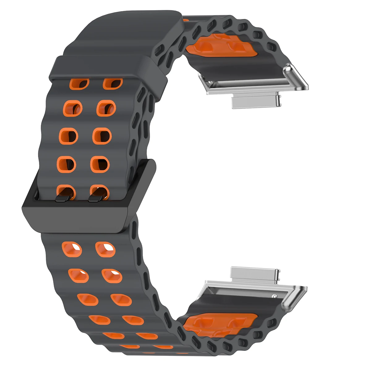 Silicone Two-Tone Breathable Sport Wristband Strap