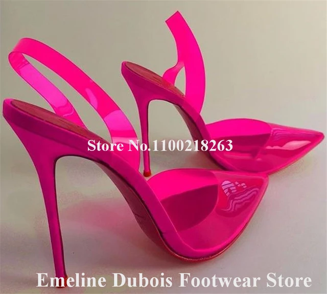 Zapatos de salón para mujer en rosa, tacón de aguja