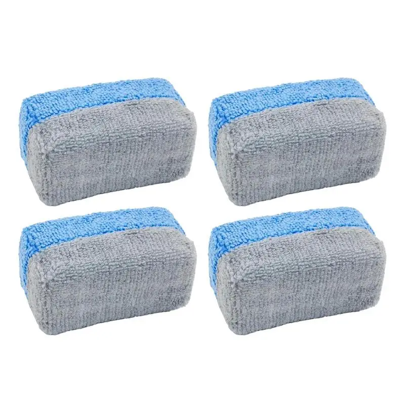 

4Pcs Car Wash Sponge Microfiber Car Wash Towel Fast Drying Auto Cleaning Extra Soft Cloth High Water Absorption For Car