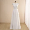 Exquisite Bohemian Wedding Dress Cap Sleeves Customized Boho Lace Bride  Chiffon A Line Beach Bridal Gown Customized Size 4