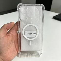 Crystal Clear Magnetic Shockproof TPU Case - Transparent Protective Cover - Clear