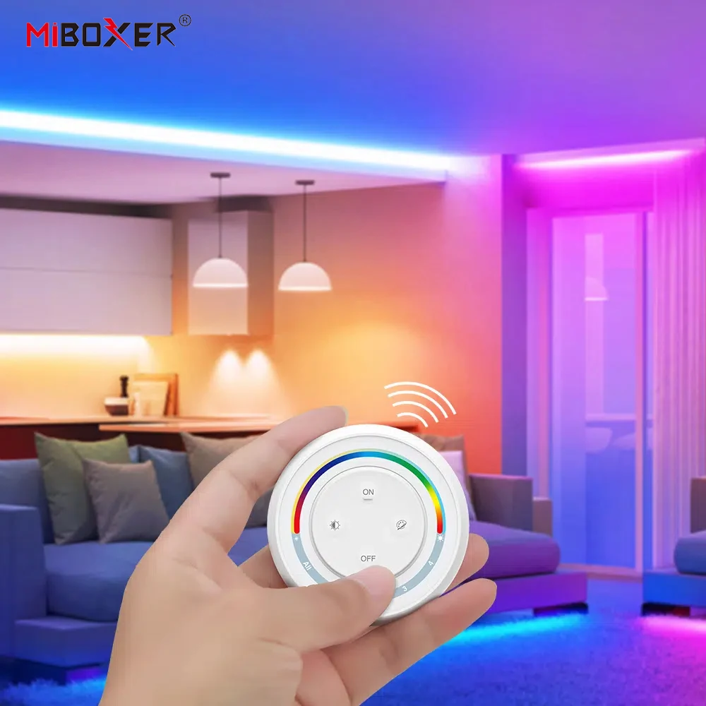 Enhanced Rainbow Remote for Customizable Lighting - Adjustable Saturation, CCT, and Brightness RGB Controller