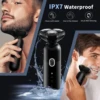 Electric Rotary Shavers for men 5W Cordless Razor Rechargeable Hair Trimmer 4D Floating Blade Washable Rotary Shaving Machine 2