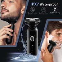 Electric Rotary Shavers for men 5W Cordless Razor Rechargeable Hair Trimmer 4D Floating Blade Washable Rotary Shaving Machine 2