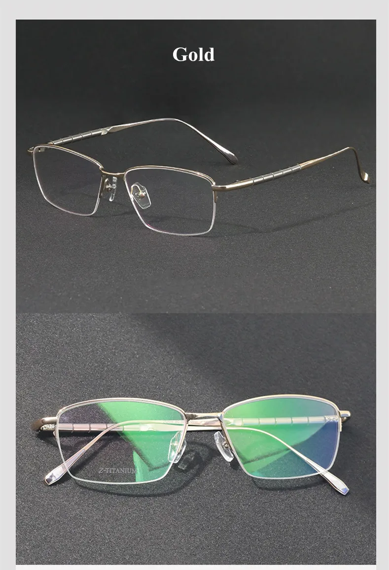 Chashma Men's Semi Rim Square Titanium Eyeglasses 7018