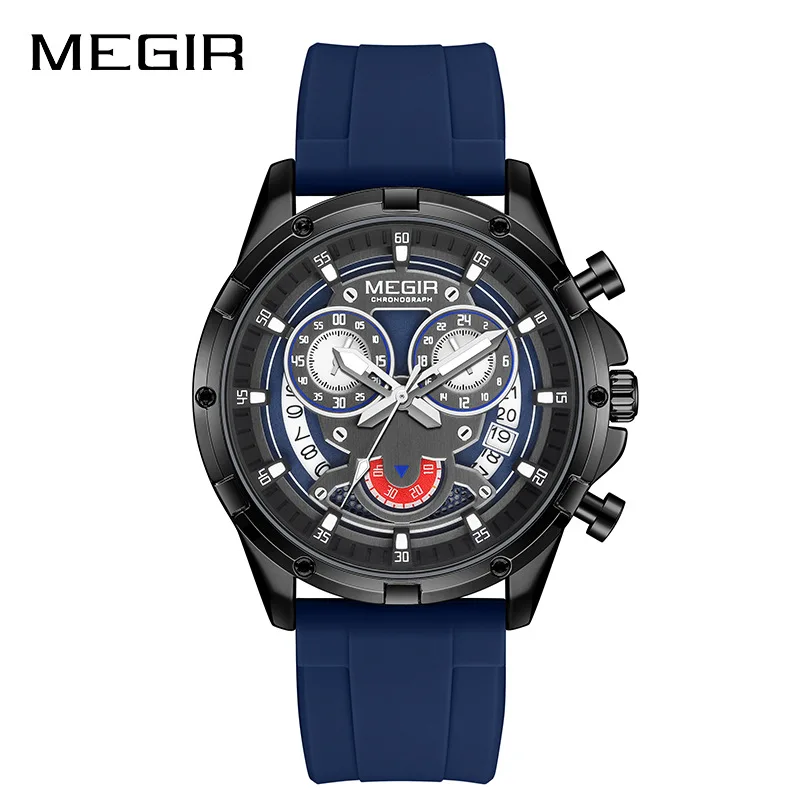 MEGIR Fashion Personalized Quartz Sports Chronograph Luminous Waterproof Men's Watch