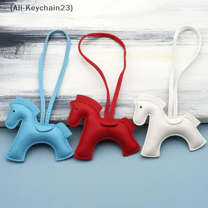 Premium PU Leather Tiny Pony Embellishment Keychain - Size Reference