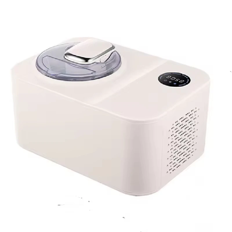 מכונת גלידה אוטומטית בנפח 1.2 ליטר - שימוש ביתי קומפקטי, פלדת אל-חלד, ניקוי קל, קירור מהיר, שירות רך