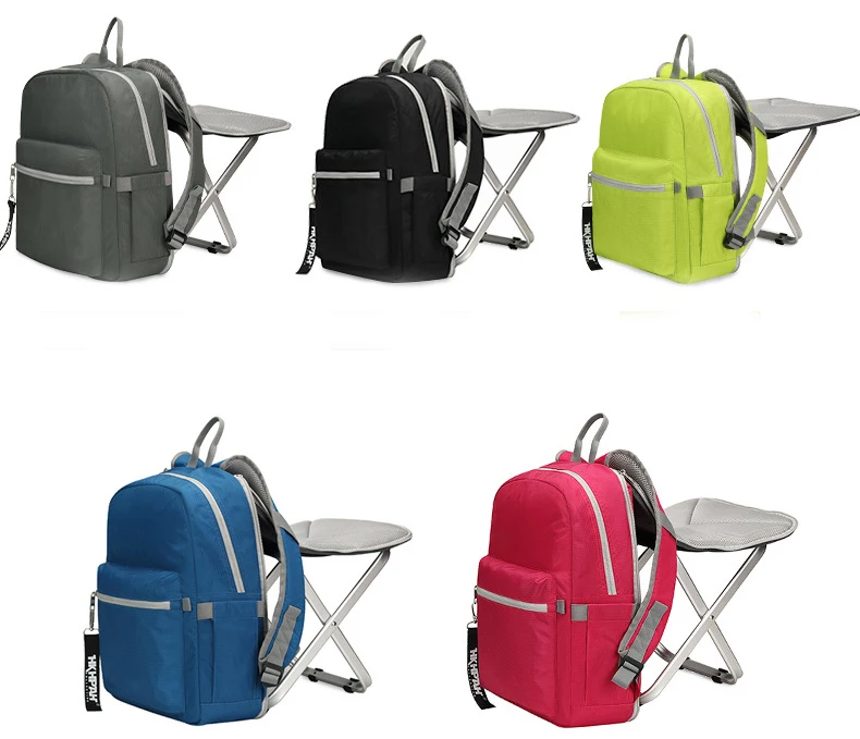 2 In 1 Folding Fishing Chair Backpack Lightweight Stool Combo for Camping Mountain Hiking Picnic BBQ Outdoor Tourist Equipment