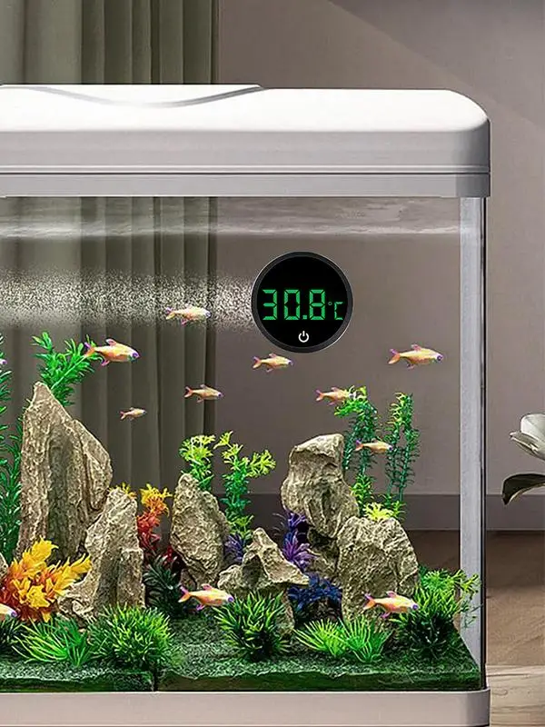 Digital Aquarium Thermometers with Led Hd Display for Aquariums Glass Containers