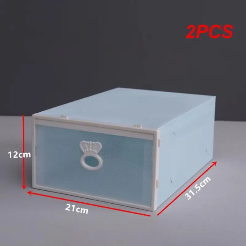 

2 шт. коробка для хранения экологически чистый прозрачный пыленепроницаемый многофункциональный ящик 2023 коробка для обуви составной