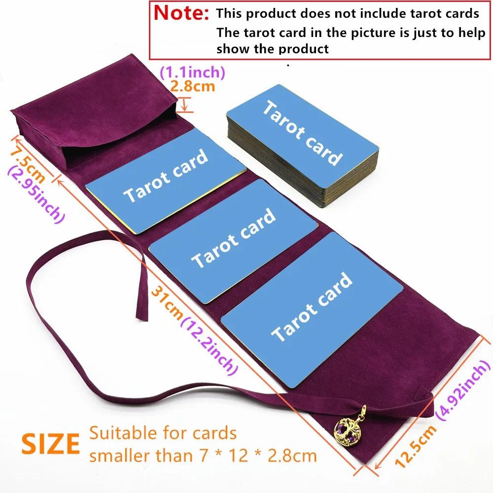 Tarot Card Case Tarot Pouch Oracle Cards Storage Bag Velvet Cloth Pink Purple Blue Witch Divination Accessories Jewelry Astrology Dice Bag