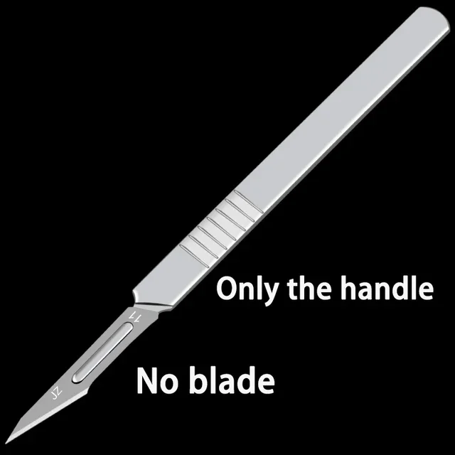 10pcs 11# 23# Carbon Steel Surgical Scalpel Blades with Handle Engraving Craft Knives Cutter Graver Screen Film DIY Cutting Tool