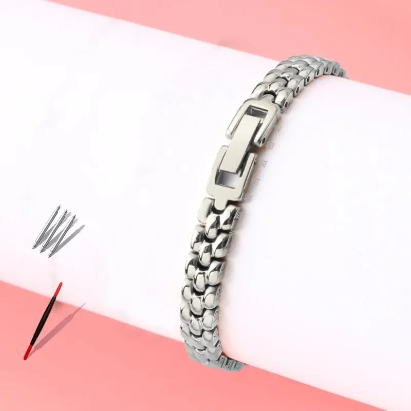 Elegant Ultra-Thin Ladies' Stainless Steel Watch Bracelet